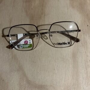 Hurley Eyeglasses Frame HL0616WM Woman's Full Rim Shiny Brown Metal 53 18 140